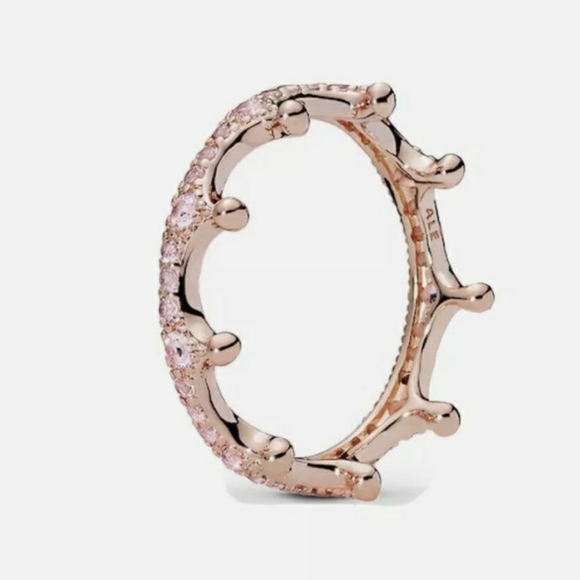Pandora Rose Enchanted Crown pink ring. - Picture 8 of 8